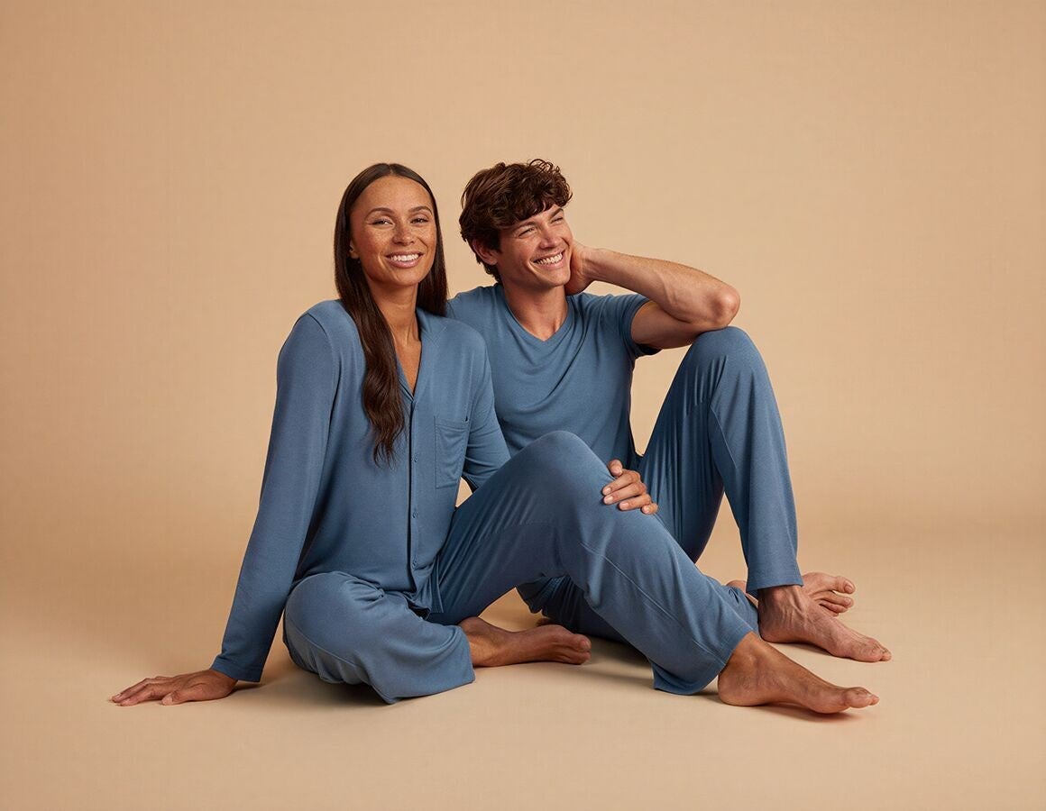 Additional image 1 e.s. Modal pyjama top, ladies' nordicblue
