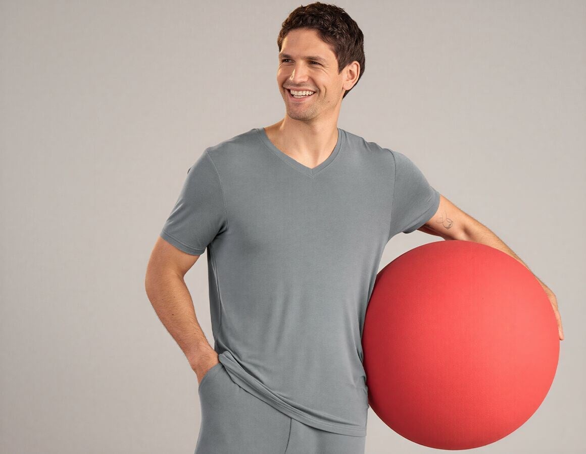 Main action image e.s. Modal pyjama T-shirt nordicgrey