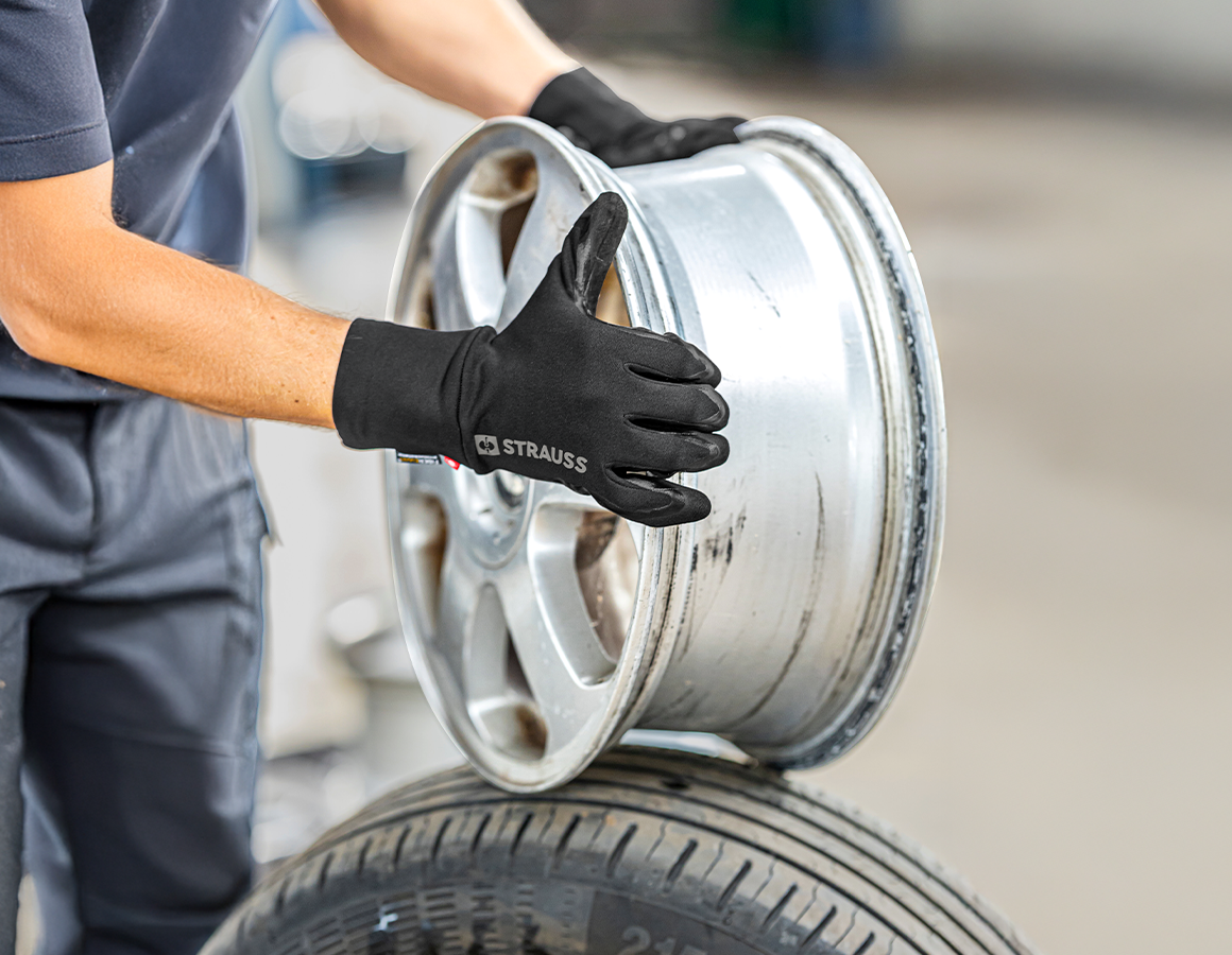 Additional image 1 e.s. Nitrile gloves FIBERTWIN® Senso Grip Winter black