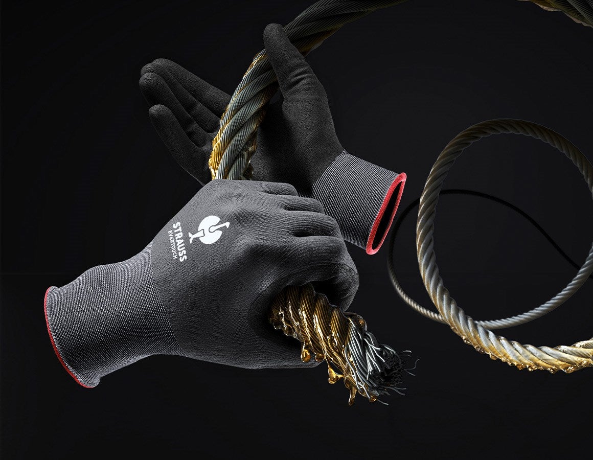Additional image 1 e.s. Nitrile foam gloves evertouch micro black/grey