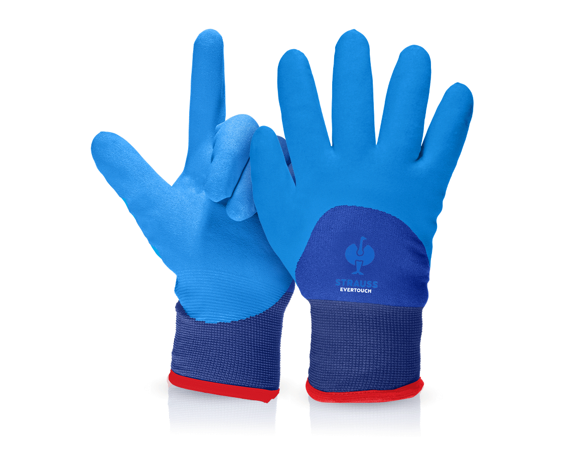 Primary image e.s. Nitrile foam gloves evertouch winter blue/navy-melange