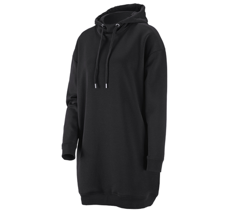 Primary image e.s. Oversize hoody sweatshirt poly cotton, ladies black