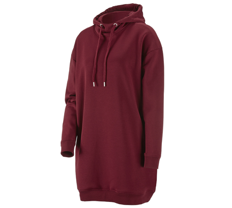 Primary image e.s. Oversize hoody sweatshirt poly cotton, ladies bordeaux
