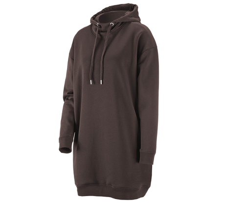 Primary image e.s. Oversize hoody sweatshirt poly cotton, ladies chestnut