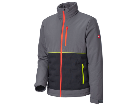 Primary image e.s. Padded jacket anthracite/black/high-vis orange/high-vis yellow