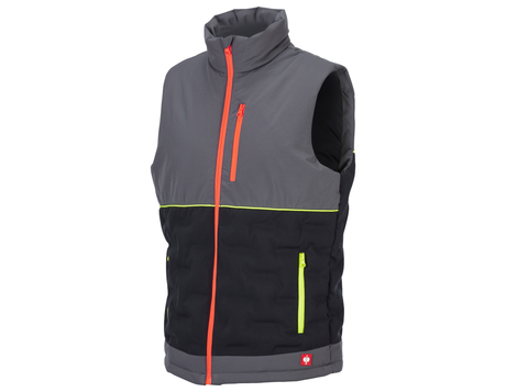 Primary image e.s. Padded bodywarmer anthracite/black/high-vis orange/high-vis yellow