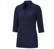 Primary image e.s. Pique-Polo 3/4-sleeve cotton stretch, ladies' navy