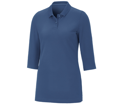 Primary image e.s. Pique-Polo 3/4-sleeve cotton stretch, ladies' cobalt