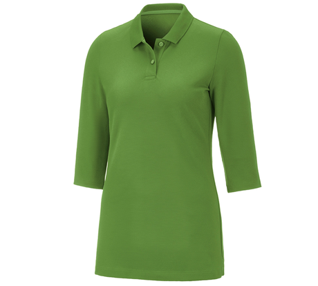 Primary image e.s. Pique-Polo 3/4-sleeve cotton stretch, ladies' seagreen