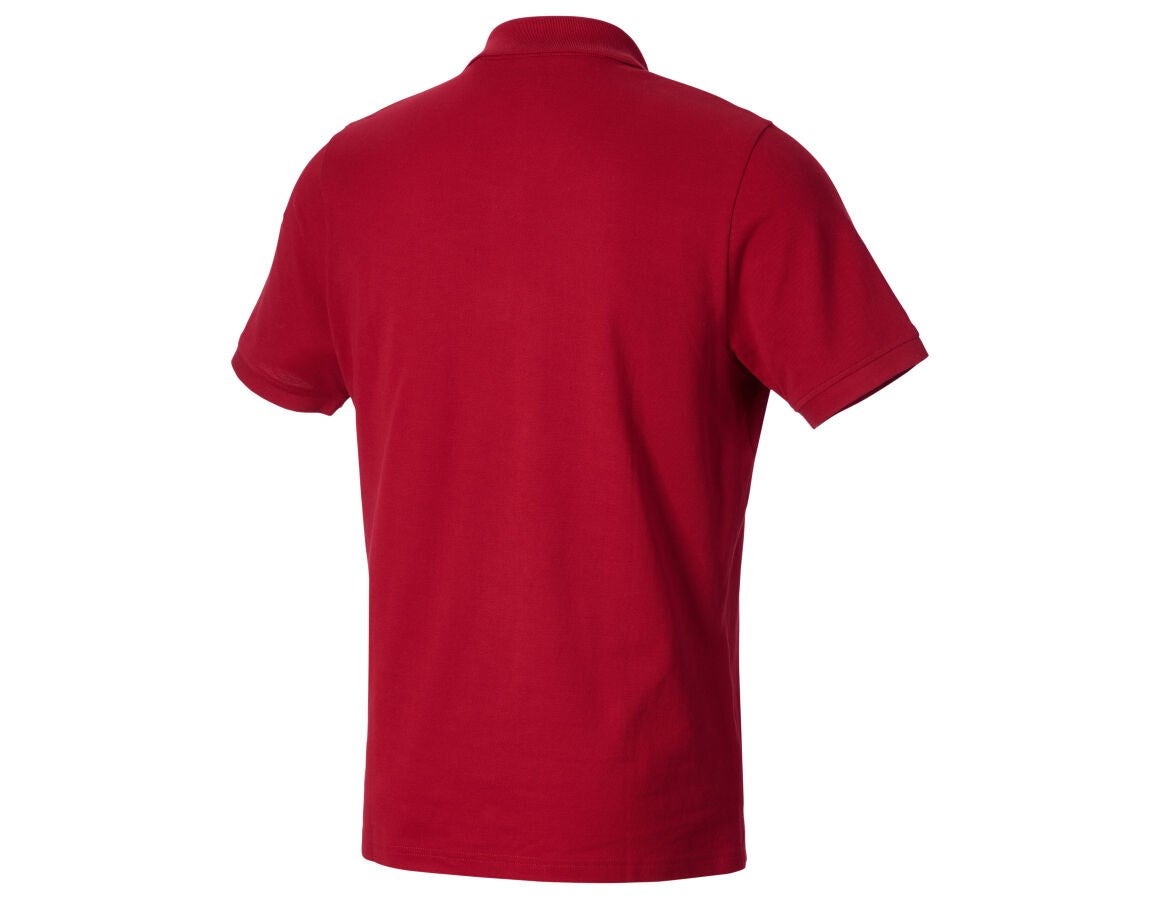 Secondary image e.s. Piqué-Polo cotton light fiery red