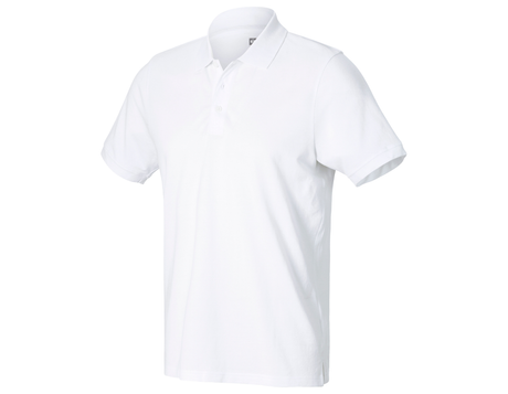 Primary image e.s. Piqué-Polo cotton light white