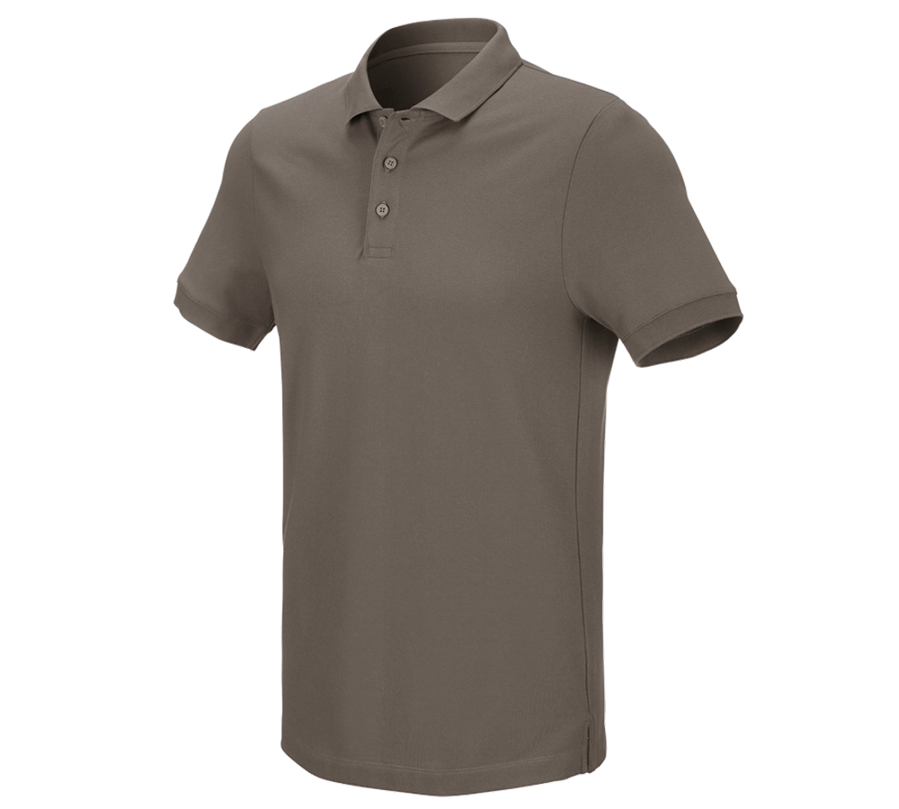 Primary image e.s. Pique-Polo cotton stretch stone