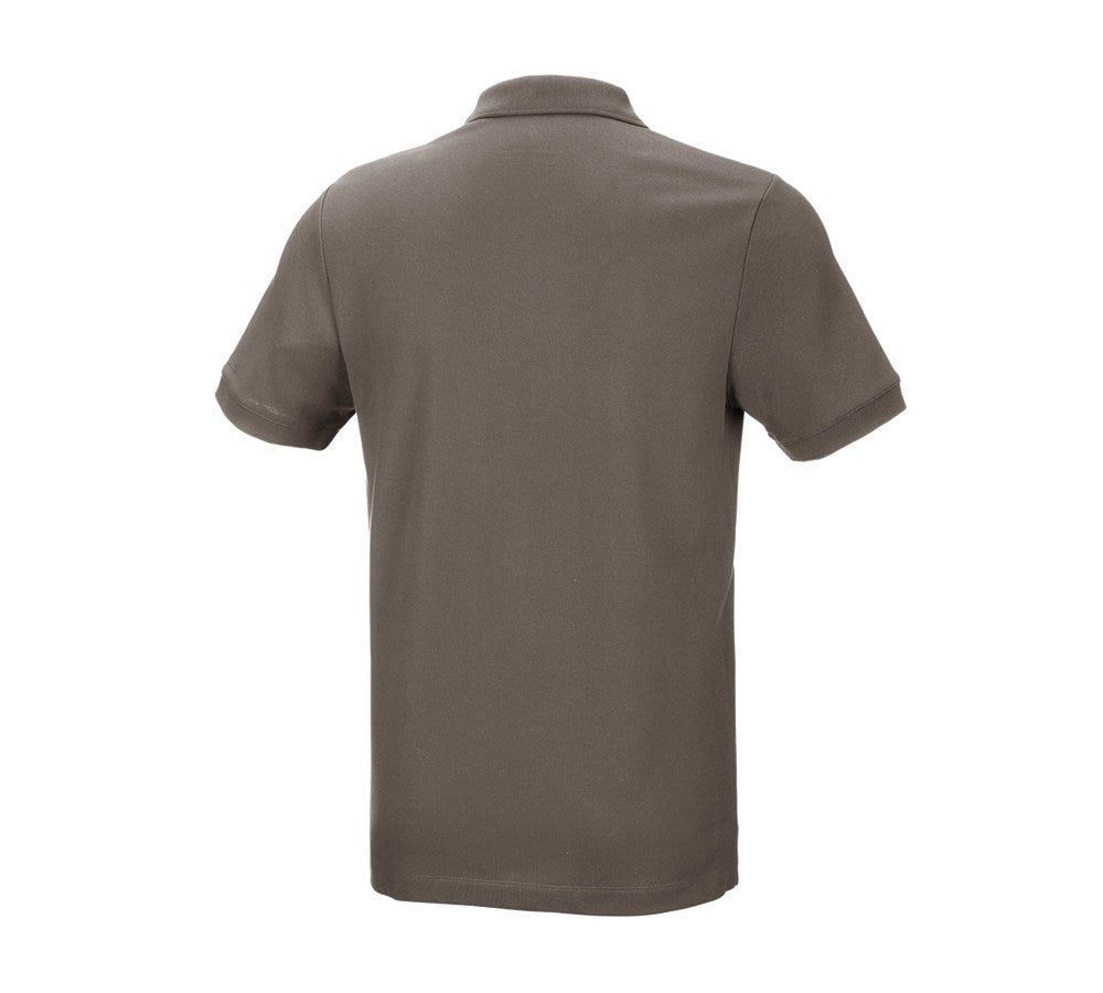 Secondary image e.s. Pique-Polo cotton stretch stone