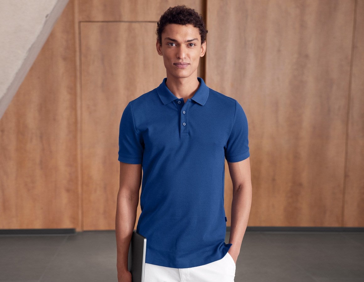 Main action image e.s. Pique-Polo cotton stretch alkaliblue