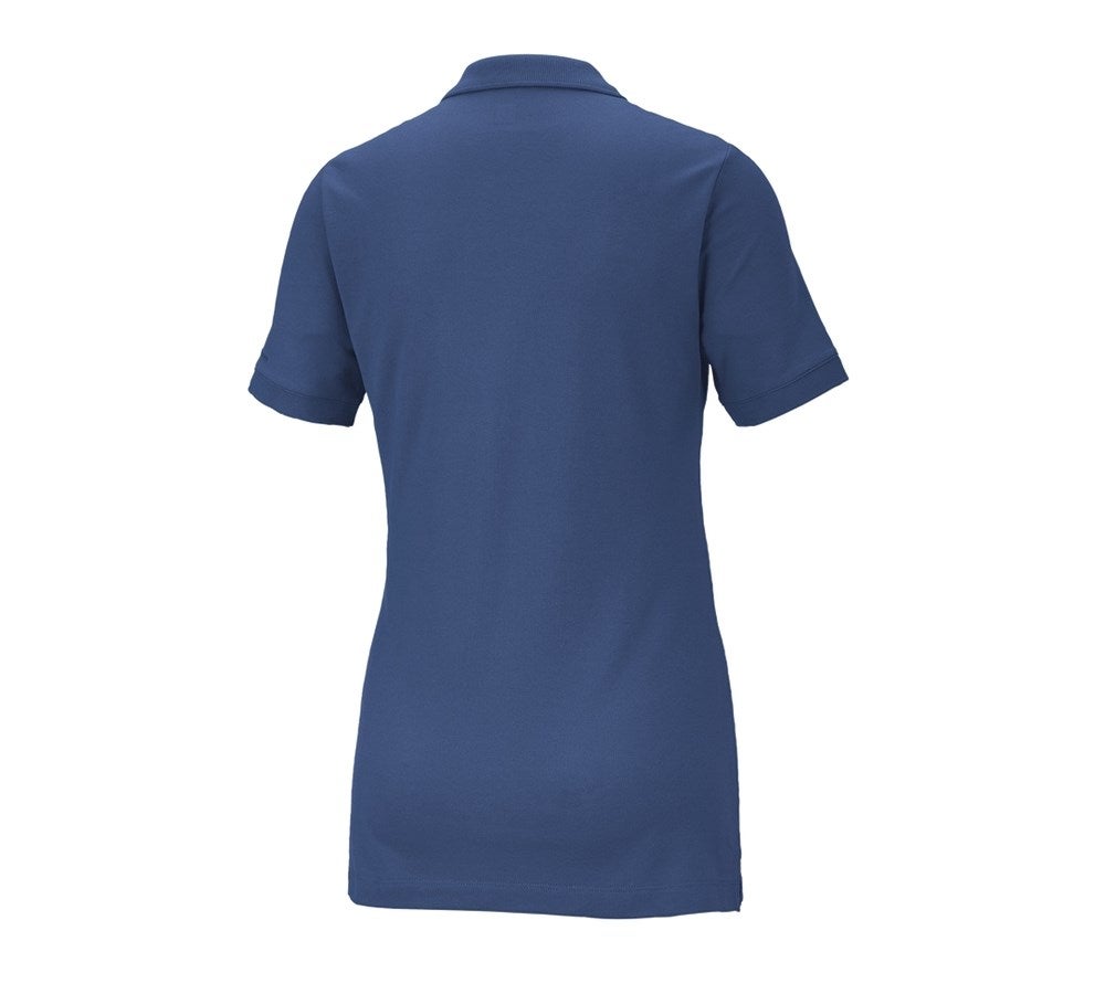 Secondary image e.s. Pique-Polo cotton stretch, ladies' cobalt