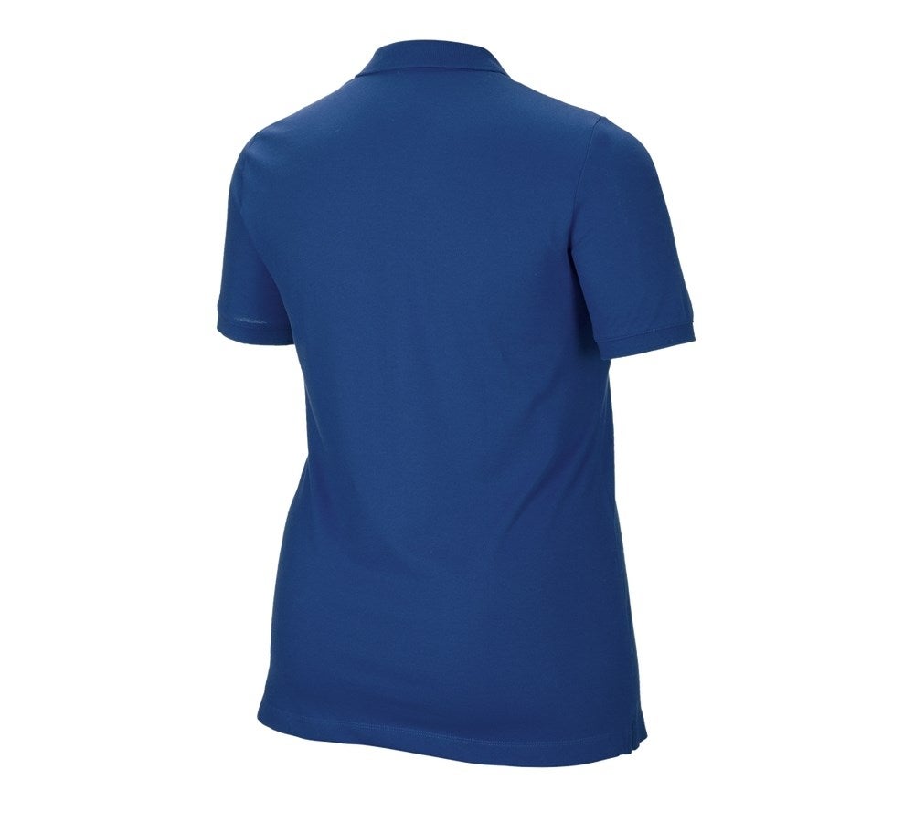 Secondary image e.s. Pique-Polo cotton stretch, ladies', plus fit alkaliblue