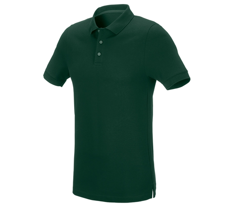 Primary image e.s. Pique-Polo cotton stretch, slim fit green