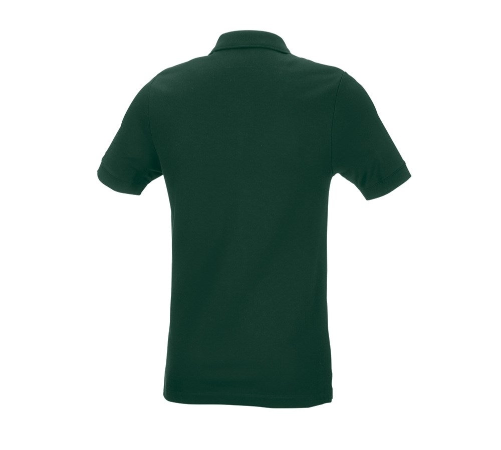 Secondary image e.s. Pique-Polo cotton stretch, slim fit green
