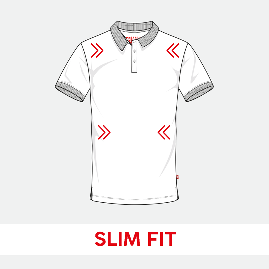 Detailed image e.s. Pique-Polo cotton stretch, slim fit white
