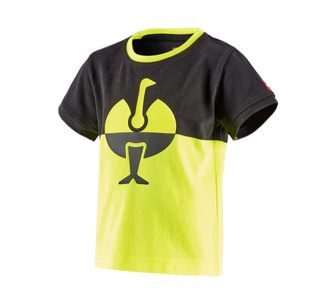Primary image e.s. Pique-Shirt colourblock, children's black/high-vis yellow