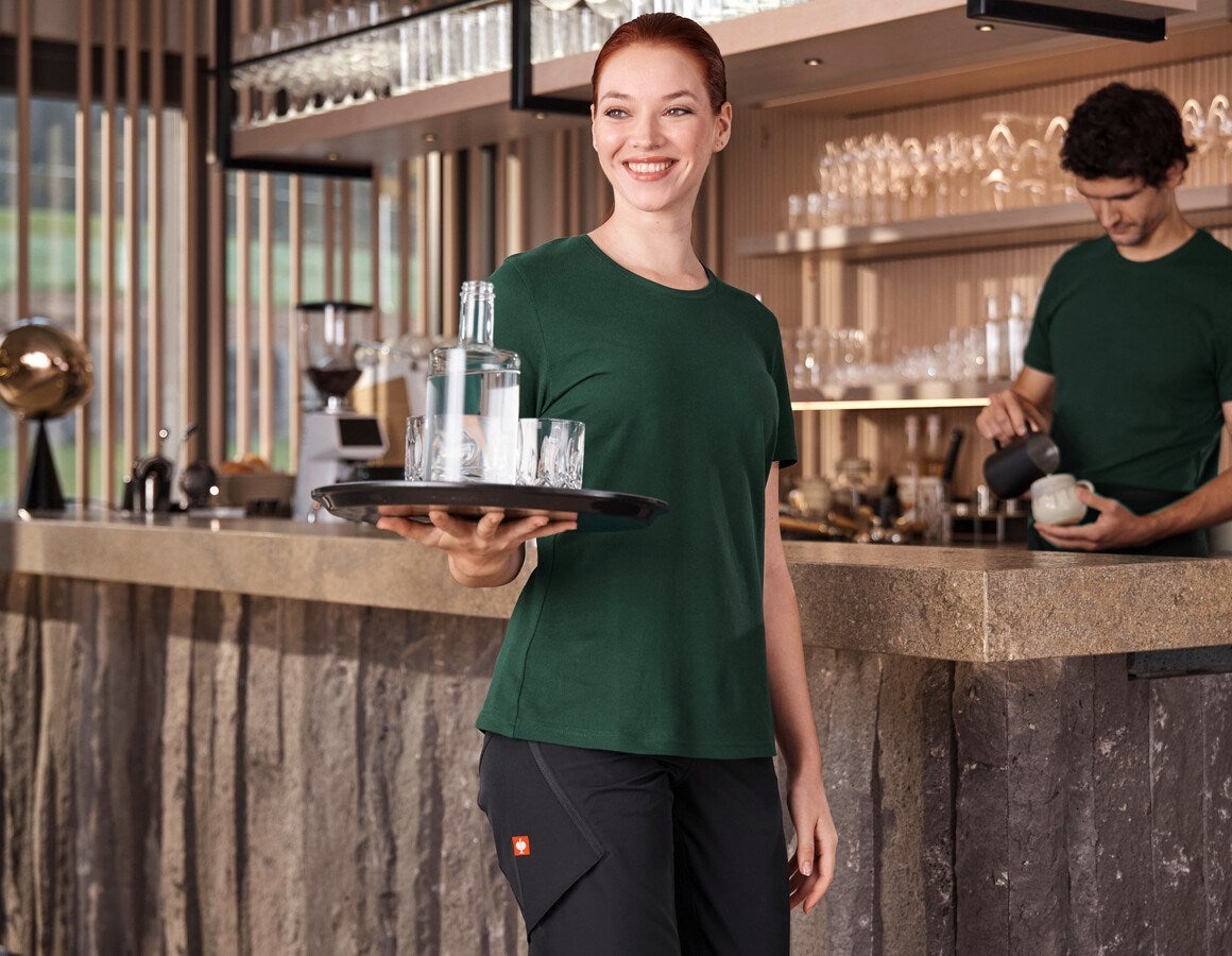 Additional image 1 e.s. Piqué-T-shirt cotton light, ladies' green