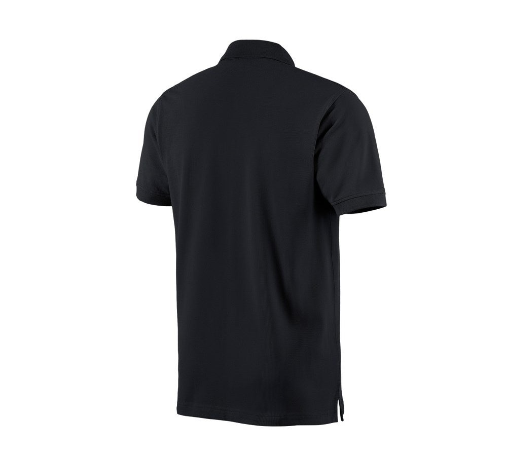 Secondary image e.s. Polo shirt cotton black