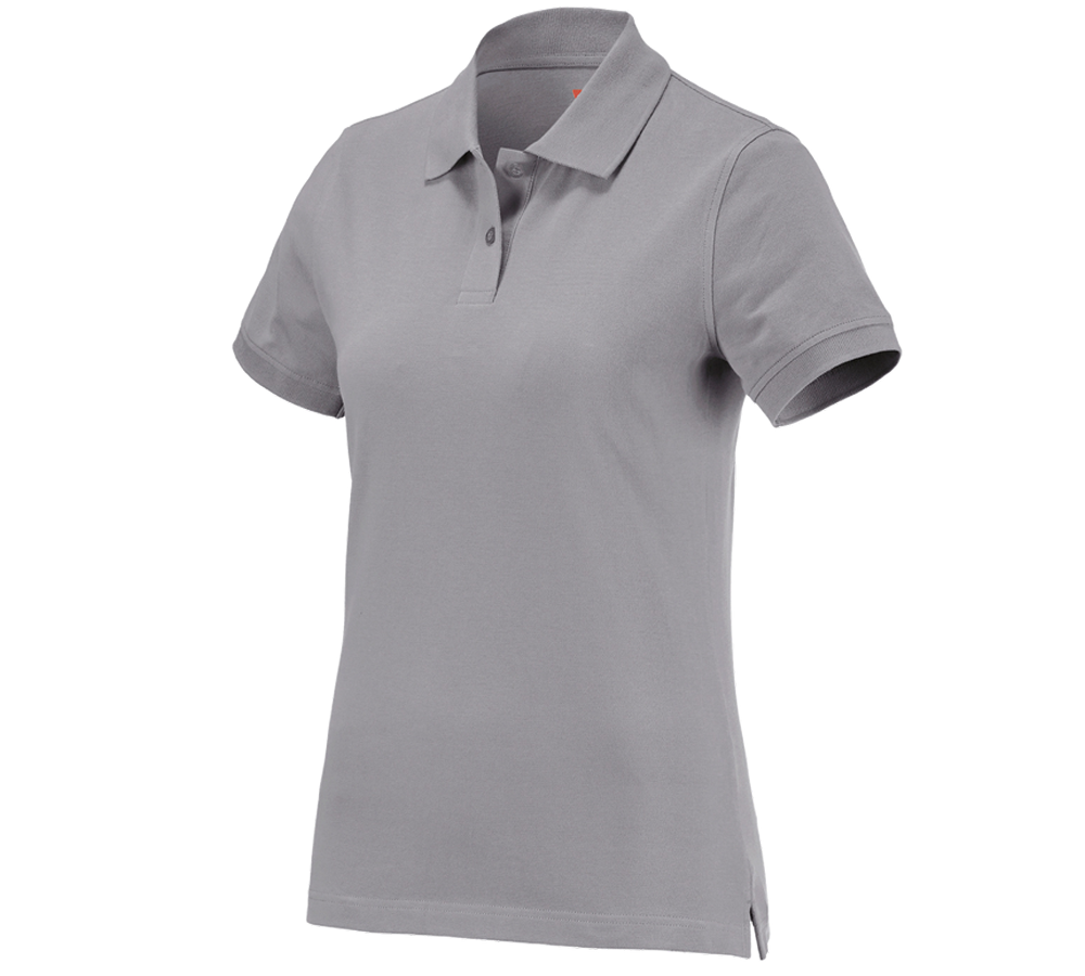 Primary image e.s. Polo shirt cotton, ladies' platinum