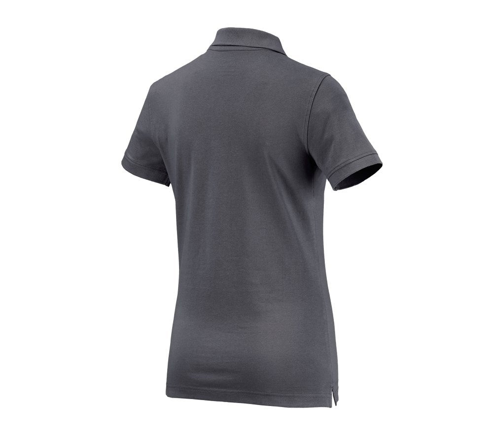 Secondary image e.s. Polo shirt cotton, ladies' anthracite