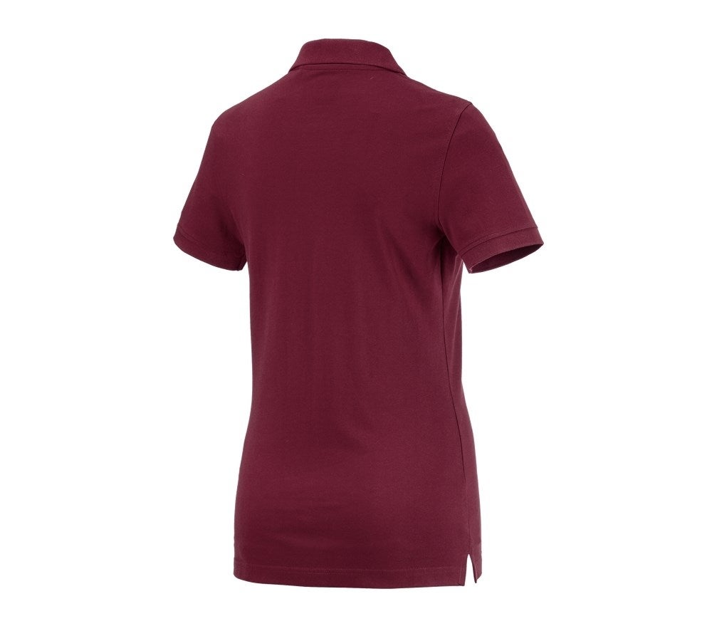 Secondary image e.s. Polo shirt cotton, ladies' bordeaux