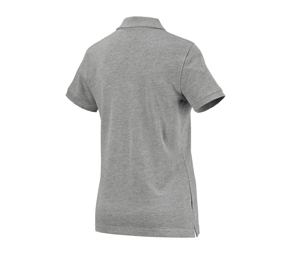 Secondary image e.s. Polo shirt cotton, ladies' grey melange