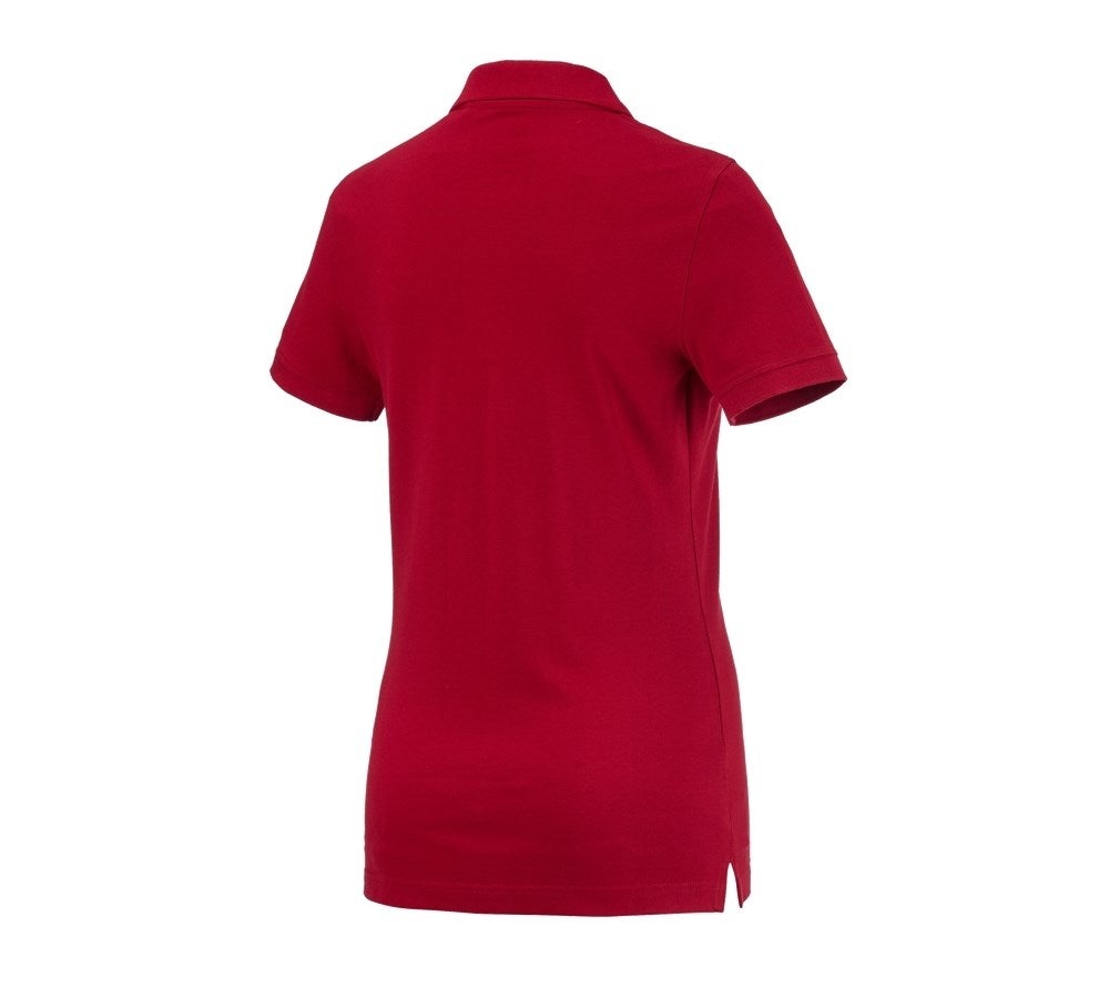 Secondary image e.s. Polo shirt cotton, ladies' fiery red