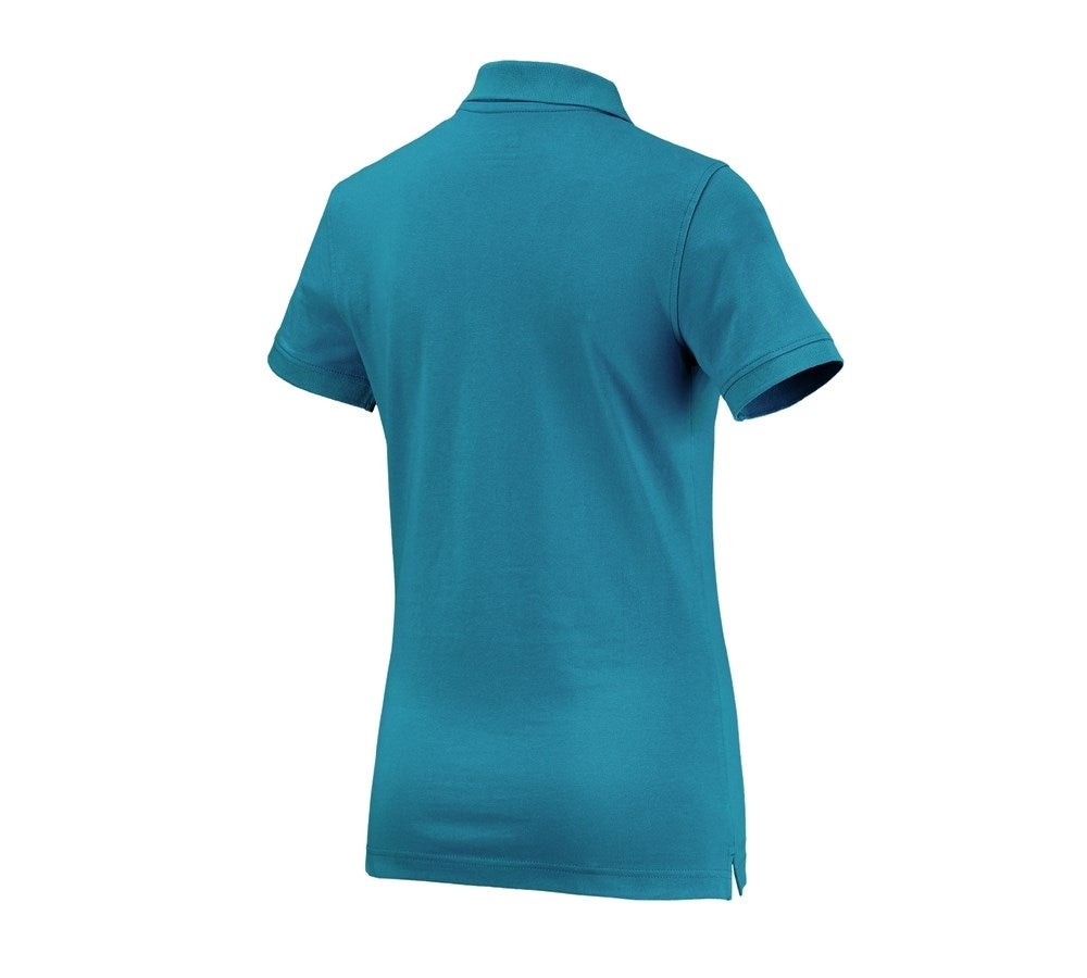 Secondary image e.s. Polo shirt cotton, ladies' petrol