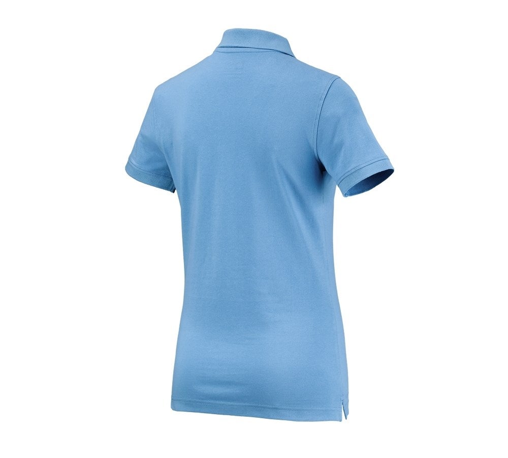 Secondary image e.s. Polo shirt cotton, ladies' azure