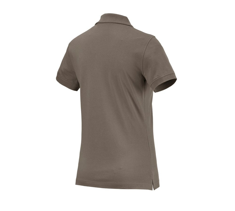 Secondary image e.s. Polo shirt cotton, ladies' stone