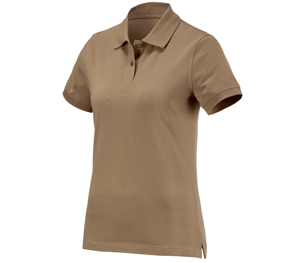 Primary image e.s. Polo shirt cotton, ladies' khaki