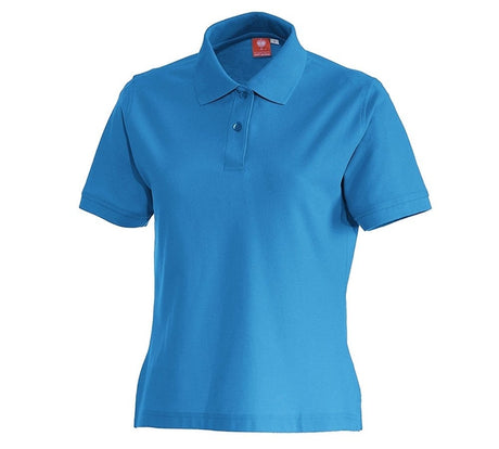 Primary image e.s. Polo shirt cotton, ladies' azure