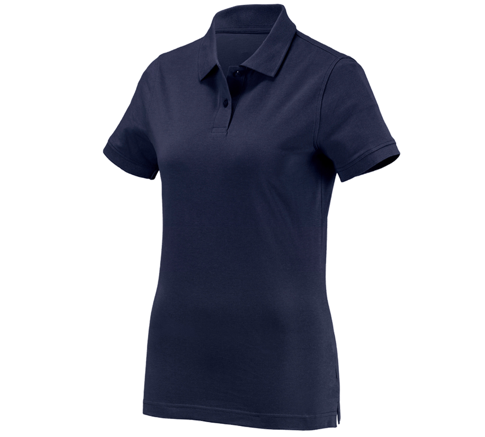 Primary image e.s. Polo shirt cotton, ladies' navy