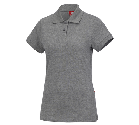 Primary image e.s. Polo shirt cotton, ladies' grey melange
