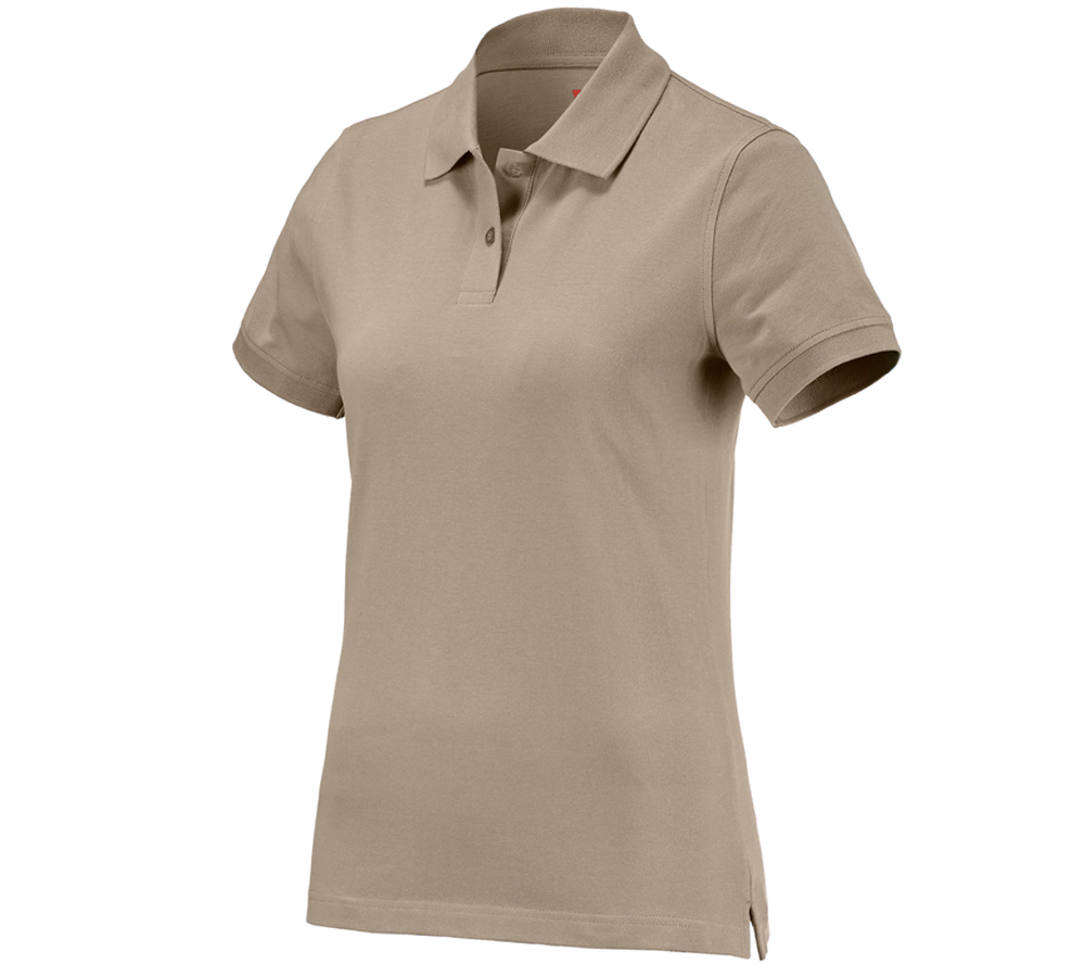 Primary image e.s. Polo shirt cotton, ladies' clay