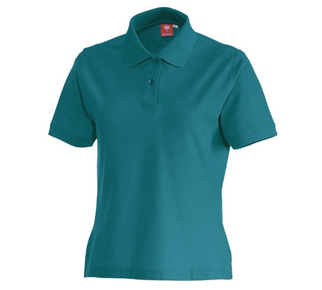 Primary image e.s. Polo shirt cotton, ladies' petrol