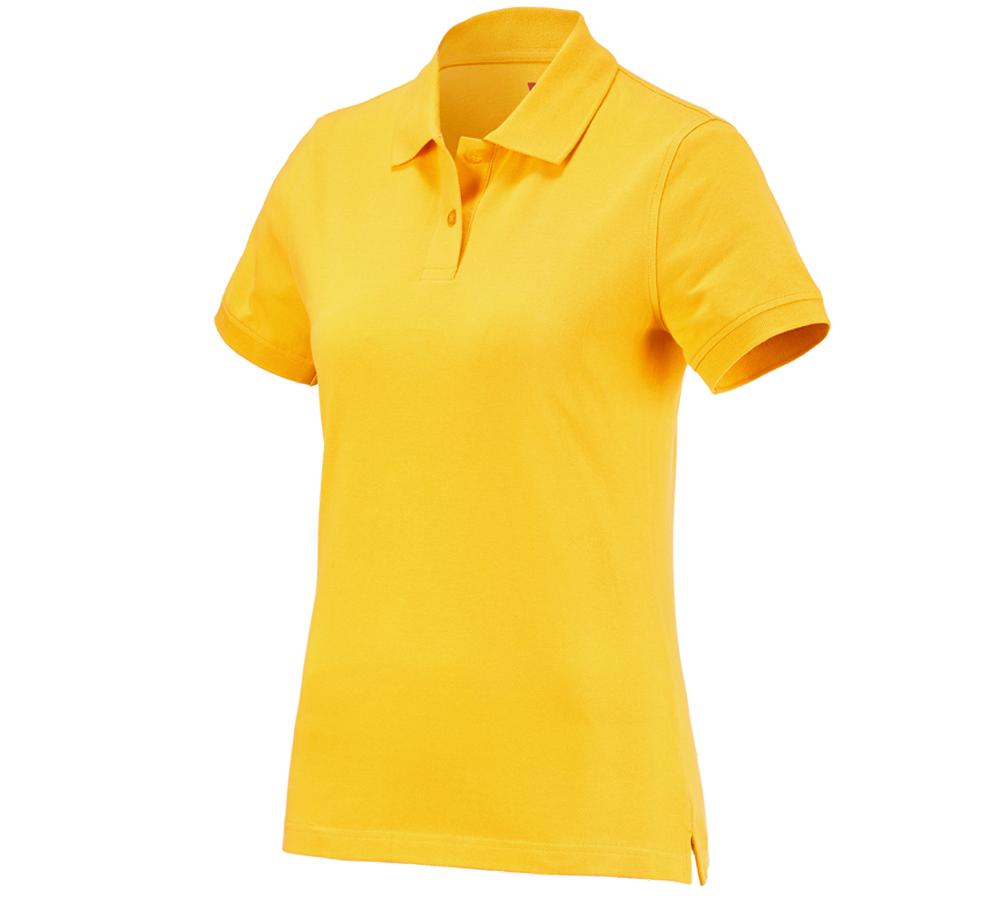 Primary image e.s. Polo shirt cotton, ladies' yellow