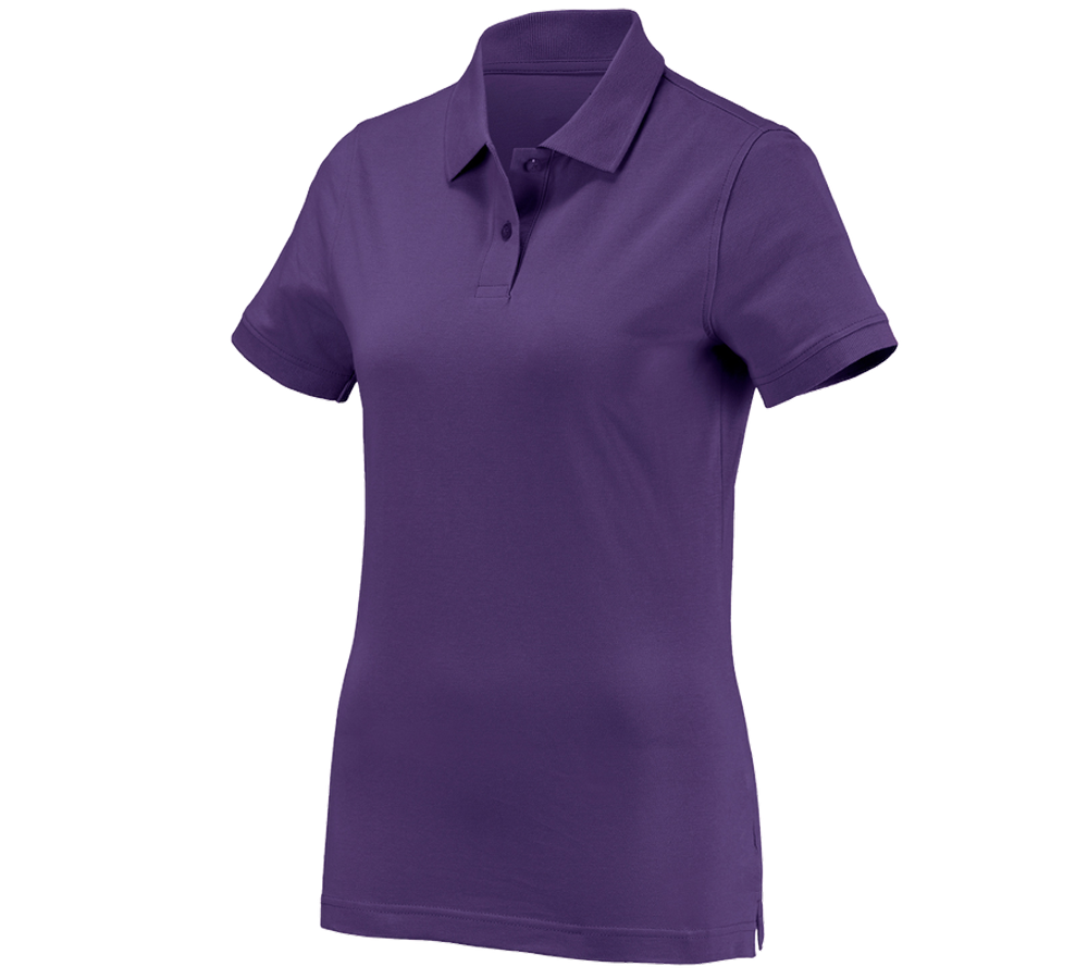 Primary image e.s. Polo shirt cotton, ladies' purple