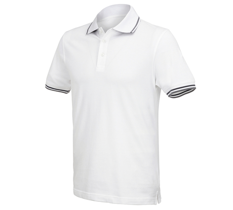 Primary image e.s. Polo shirt cotton Deluxe Colour white/anthracite