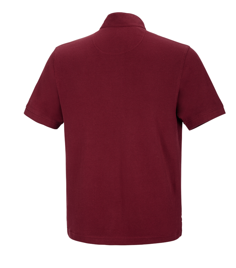 Secondary image e.s. Polo shirt cotton Mandarin ruby