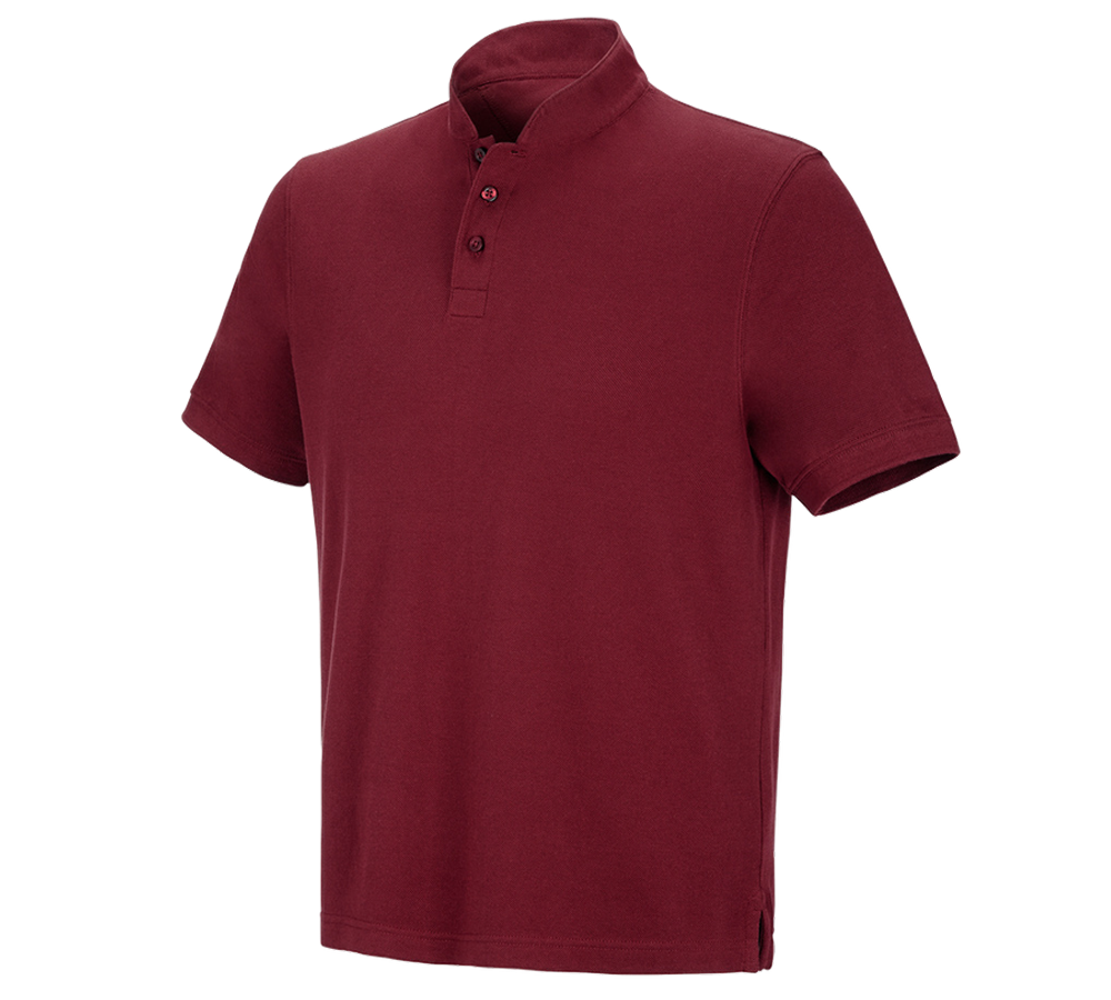 Primary image e.s. Polo shirt cotton Mandarin ruby