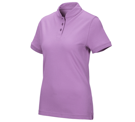 Primary image e.s. Polo shirt cotton Mandarin, ladies' lavender