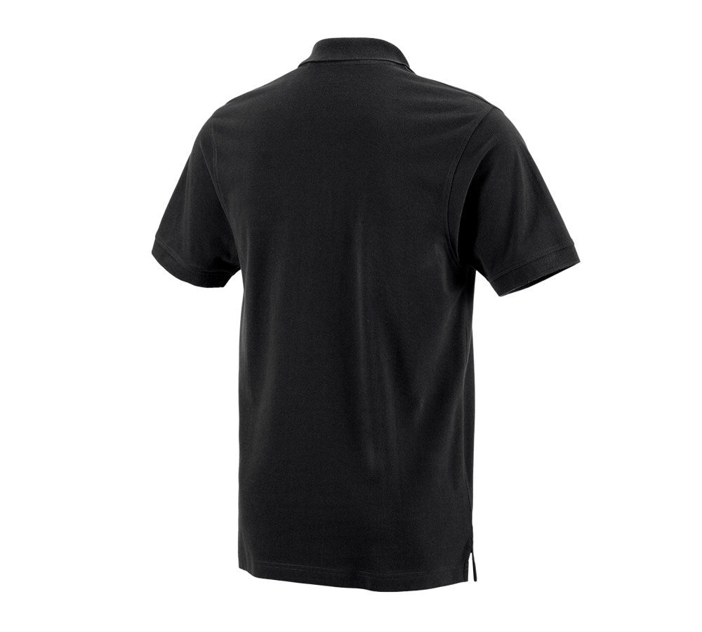 Secondary image e.s. Polo shirt cotton Pocket black