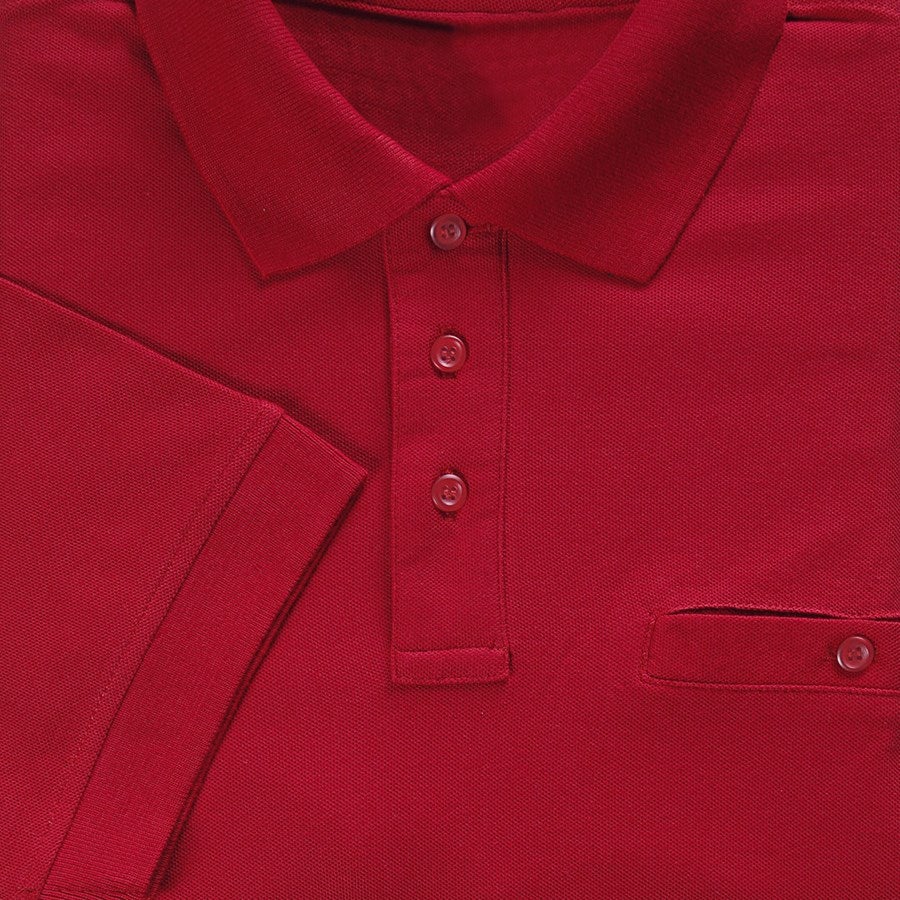 Detailed image e.s. Polo shirt cotton Pocket red