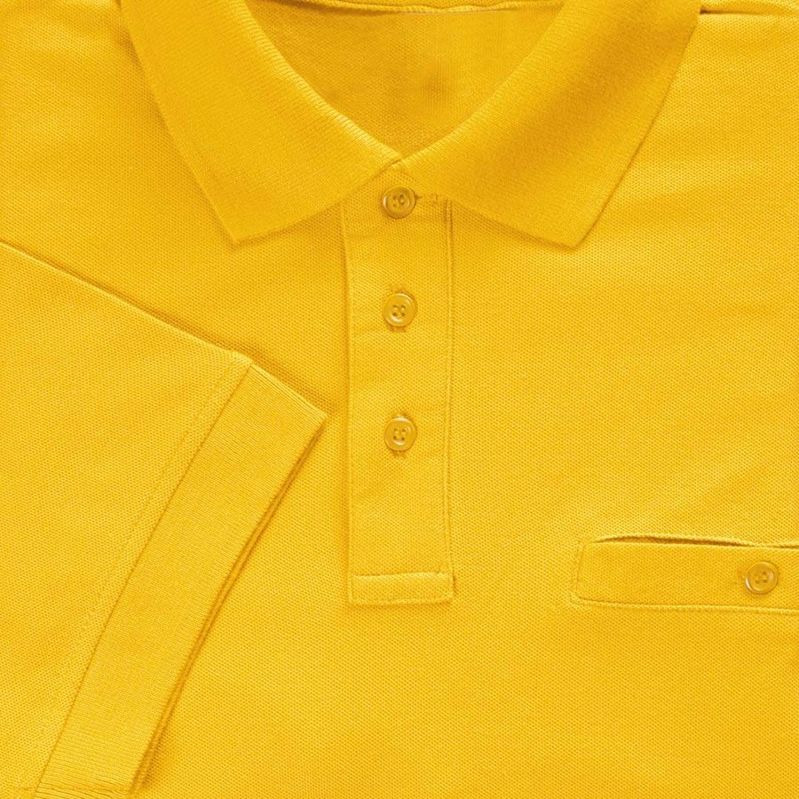Detailed image e.s. Polo shirt cotton Pocket yellow