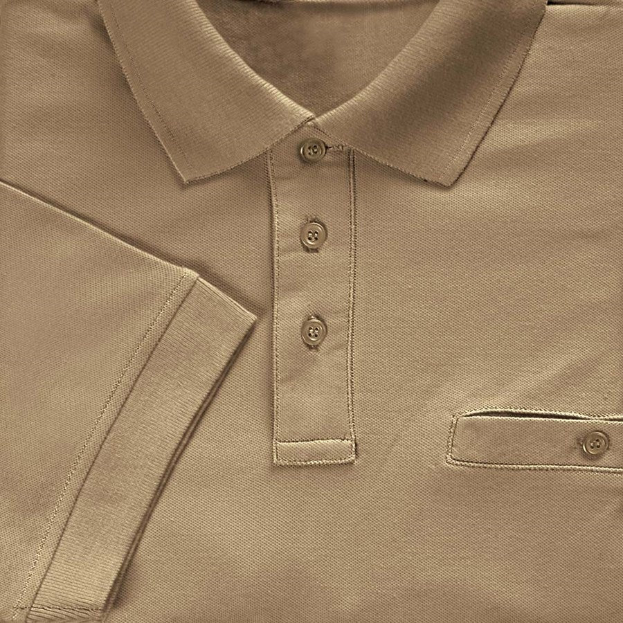 Detailed image e.s. Polo shirt cotton Pocket khaki